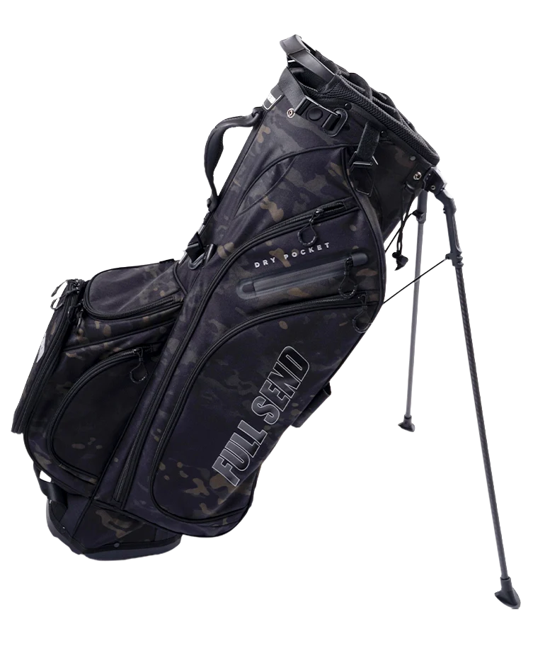 Full Send Golf Black Camo Stand Bag