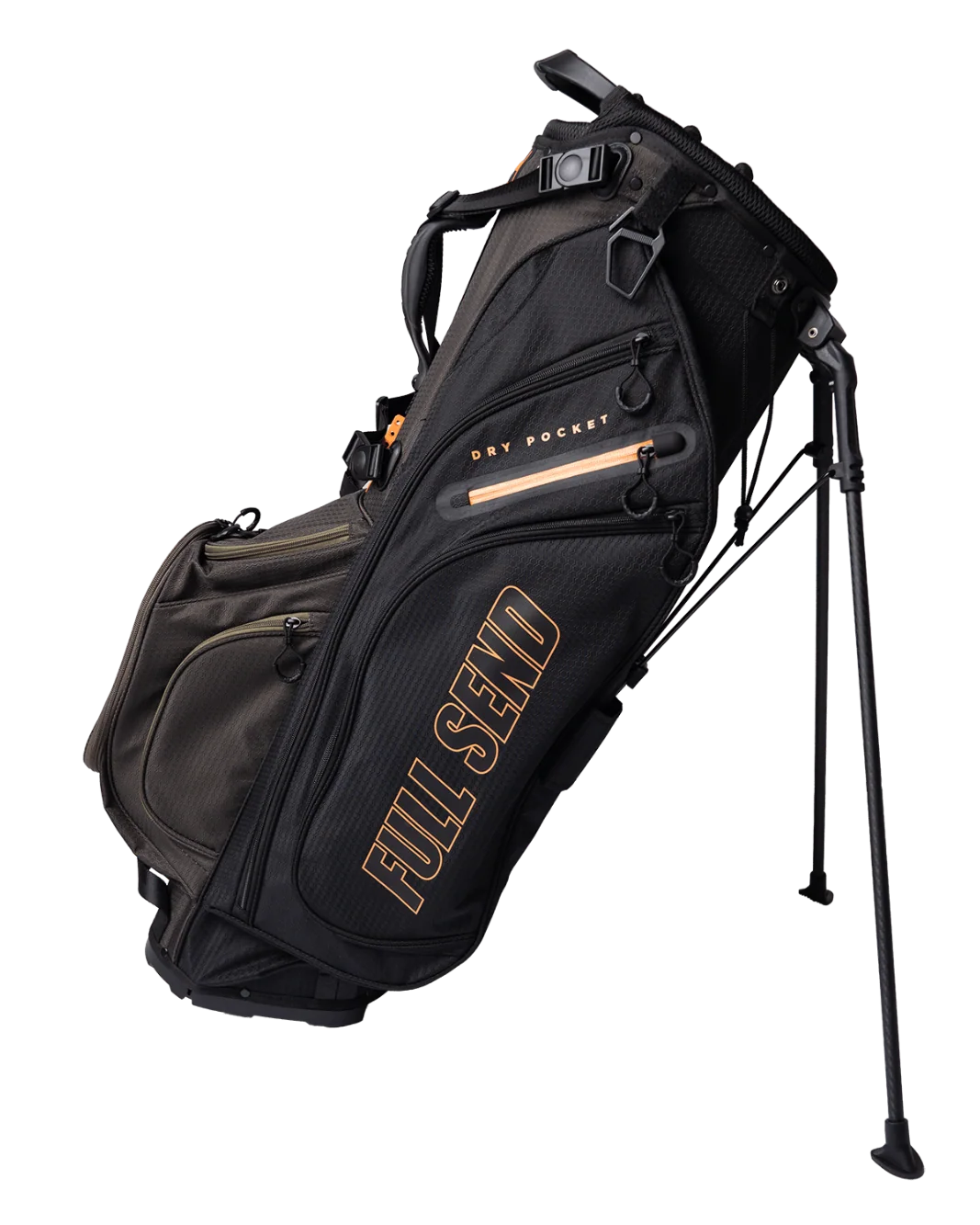 Full Send Golf Black & Green Tonal Stand Bag