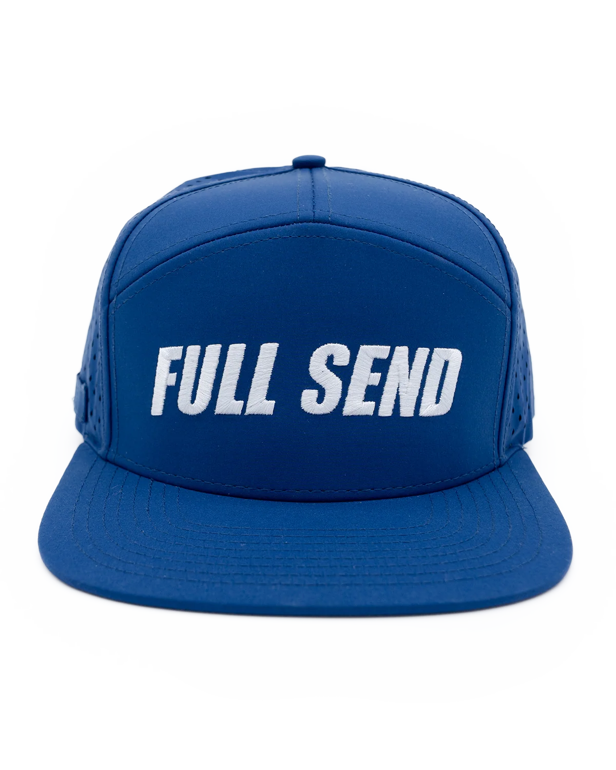 Full Send Golf Hat Blue/White Logo Hydro Hat