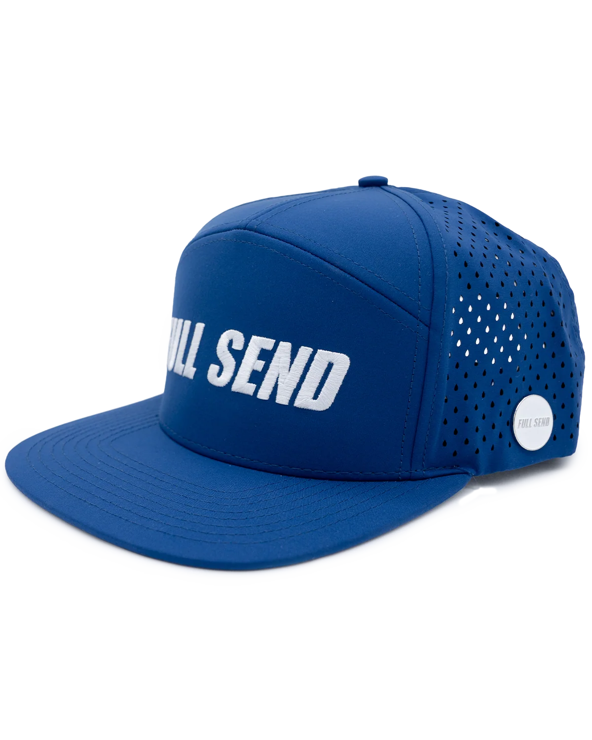 Full Send Golf Hat Blue/White Logo Hydro Hat - Image 2
