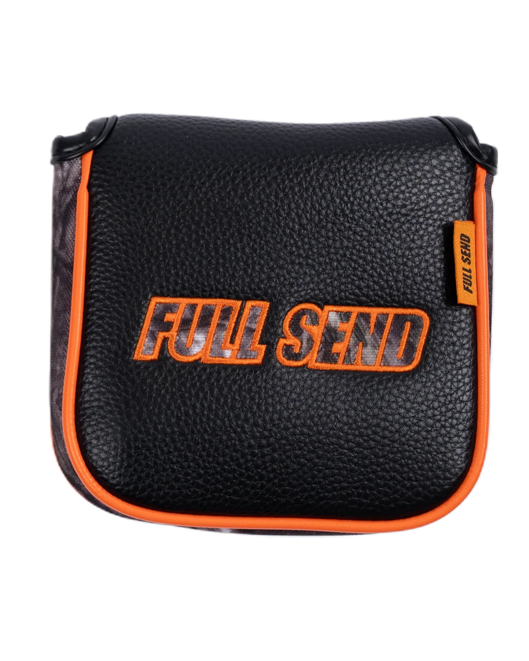 Full Send Golf Orange Camo Mallet Putter Cover