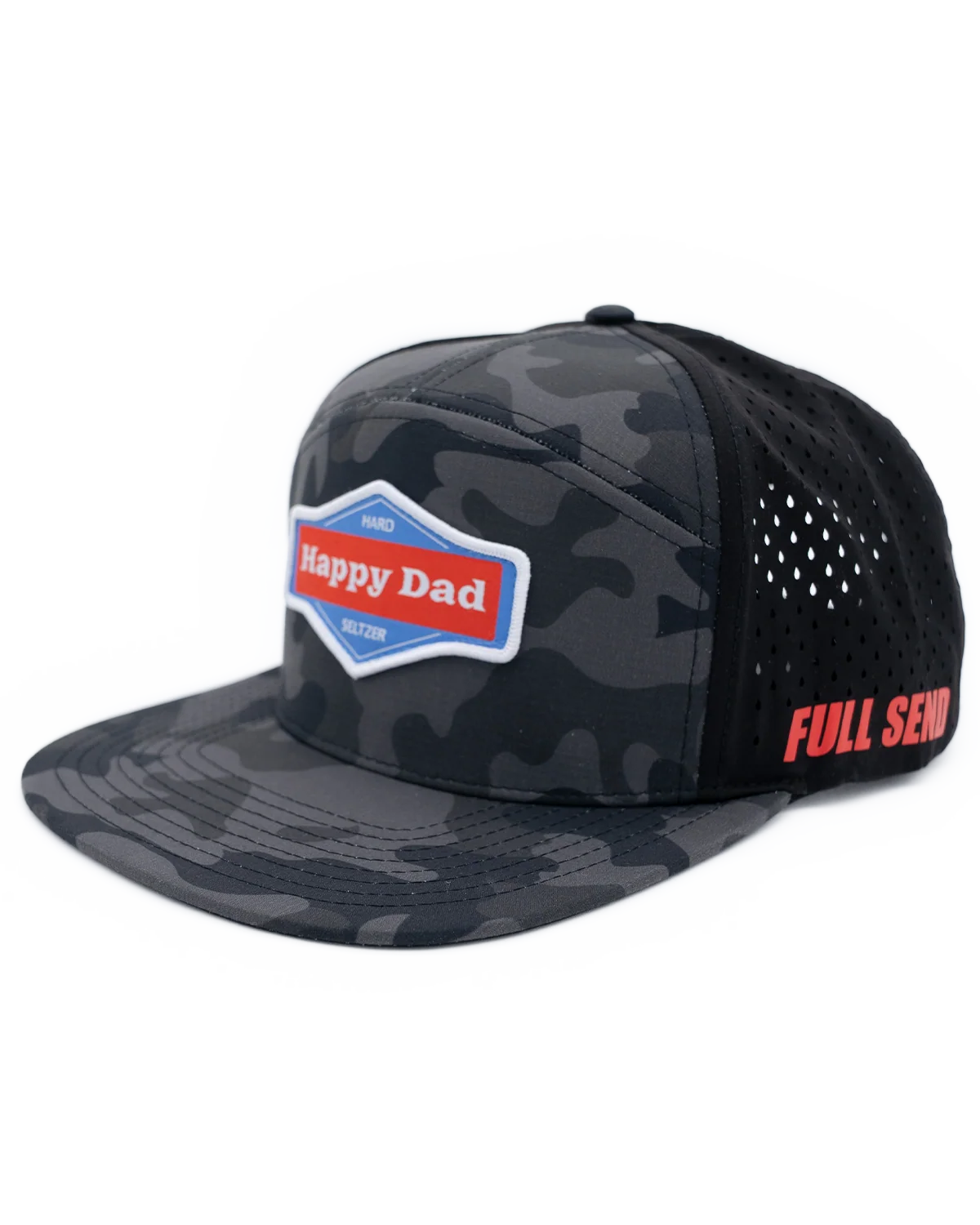Full Send Golf X Happy Dad Black Camo Hydro Hat - Image 2