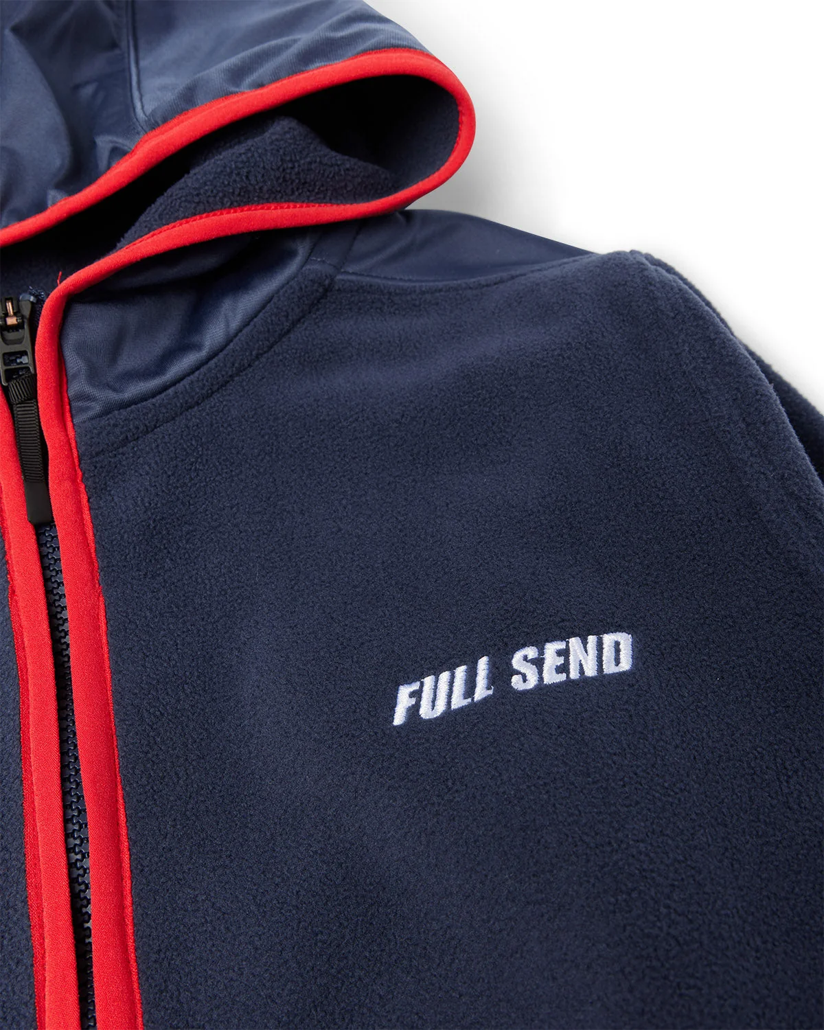 Full Send Golf Fleece Hoodie Zip-Up (Navy) - Image 2